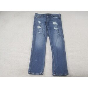 Hollister Jeans Mens 30x30 Blue Skinny Epic Flex Distressed Stretch‎ Denim
